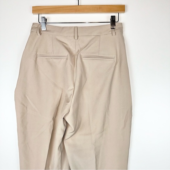 NA-KD Recycled Cropped High Waist Suit Pants In Dark Sand 36 - Picture 7 of 11